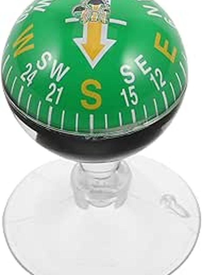 Suction Cup Dashboard Compass 38mm Plastic Green For Car Truck Boat Navigation - Image 1