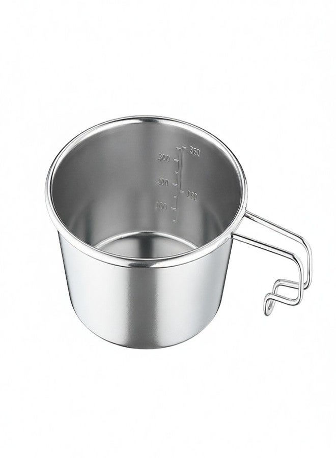 Campingmoon Stainless Steel Camping Sierra Cup Lightweight Compact Camping Pot Hiking Coffee Mug Bowl Cup - Image 1