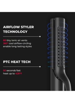 TYMO TYMO Airflow 2-in-1 Hair Curler & Straightener HC506 – Black  - Image 3
