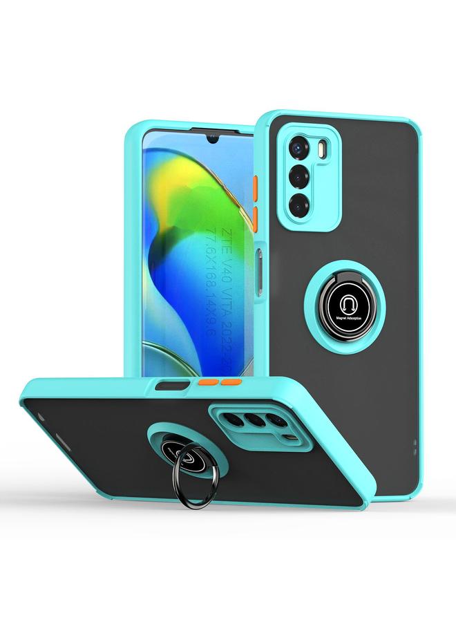 The Bros Case For ZTE Blade V40 Vita Q Shadow 1 Series TPU + PC Phone Case with Ring