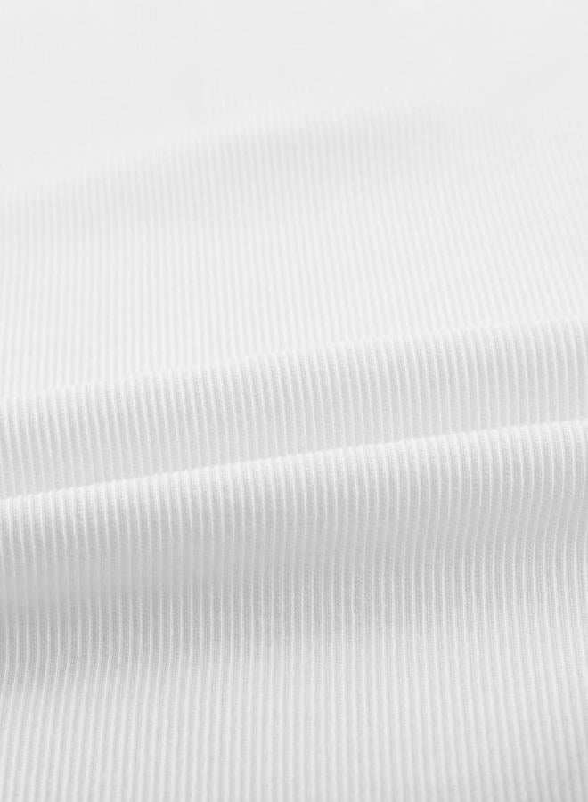 lime flare Women Summer Ribbed Knit T Shirt Tee Tops Casual Dressy Rib Tshirt Tunic, Shirts for Women, F# White Short Sleeve, M - Image 5