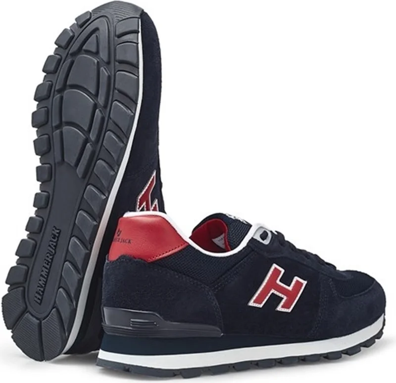 هامر جاك Peru Unisex Sneaker Casual Sports Shoes 19250 Navy Gray Red V8