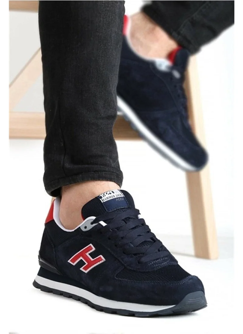 هامر جاك Peru Unisex Sneaker Casual Sports Shoes 19250 Navy Gray Red V8