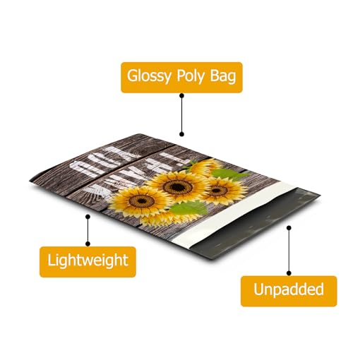 Pro Supply Global 10x13 (100) Sunflower Thank You Fall Designer Poly Mailers Waterproof Self Sealing Tear Resistant Polymailers Shipping Envelopes Premium Printed Bags For Small Businesses - Image 3
