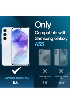 ماركة غير محددة واقي شاشة لهاتف Samsung Galaxy A55 وSamsung Galaxy A35 مصنوع من زجاج مقوى مقاوم للكسر ومضاد للخدش وشفاف عالي الدقة متوافق مع Samsung Galaxy A55 وSamsung Galaxy A35  - Image 3