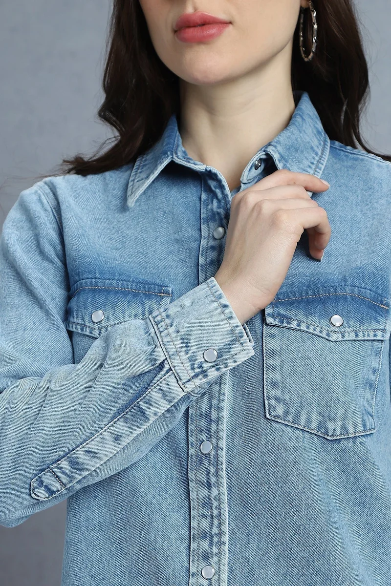 inkd  WOMEN'S DENIM SHIRT|AEGEAN|Women Apparel – Everyday Comfort Wear for Women | Best Price UAE