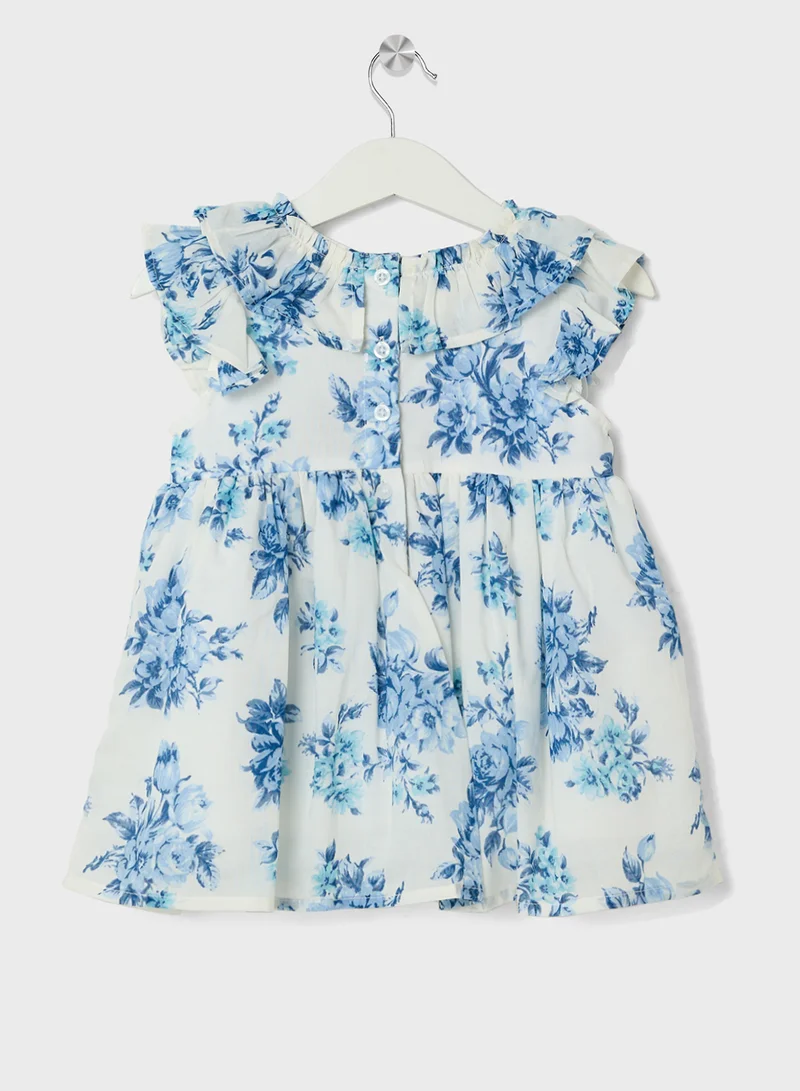 Ripples Floral Print Dress