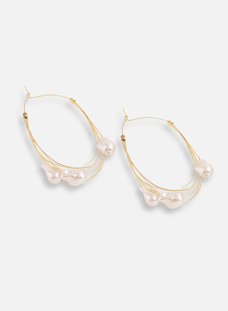 SOHI Casual Artificial Hoop Earring Jewellery