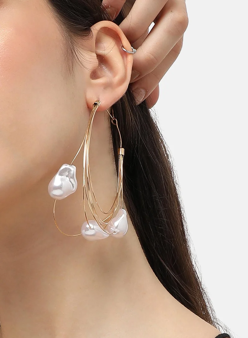SOHI Casual Artificial Hoop Earring Jewellery