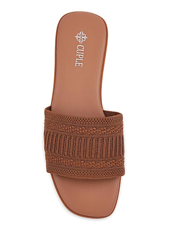 كابلي Cuple Textured Flat Slides