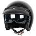 Yesmotor 34 Open Face Retro Motorcycle Helmet Vintage Helmet for Motorbike Casco Moped Cruiser Bobber and Chopper DOT ApprovedLight BlackL - Image 2