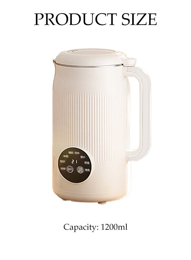 DUNISO Soy Milk Maker, 1200ml Soy Milk Maker Machine, with 10 Blades, Nut Milk Maker Machine for Homemade Plant-Based Milk, Oat, Soy, with Delay Start/Keep Warm/Boil Water ﻿ - Image 2