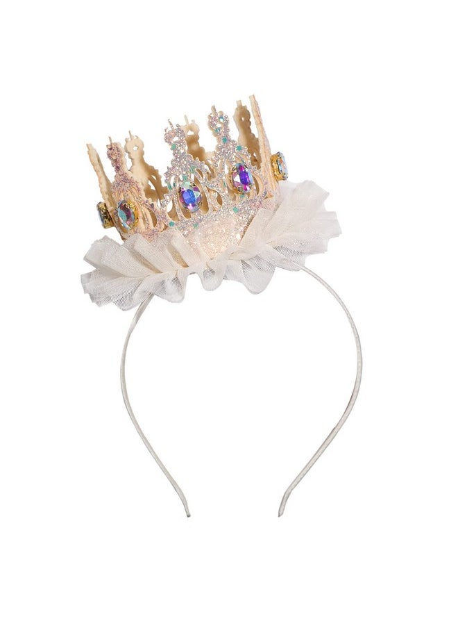 Ever Fairy - Girls Shiny Crown Hairband Princess Girl Crown Headband Wedding… (Gold B) - Image 1