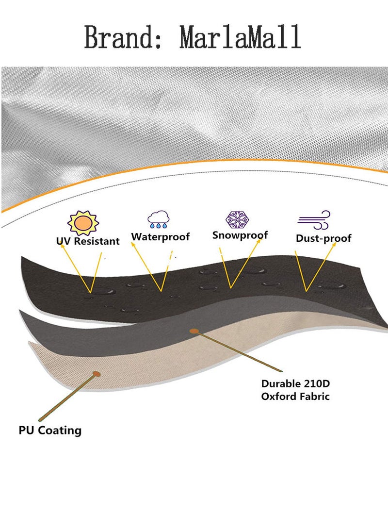 MarlaMall غطاء أثاث خارجي 200x160x70 سم أسود 210D - Image 5