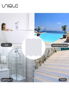 Unique 25 PCS  Anti Slip Shower Stickers - S-Shape Clear Non-Slip Safety Bathtub Strips, Adhesive Decals Scraper for Bathroom Tubs Stairs Pools Kitchen Shower - With Scraper  - Image 5
