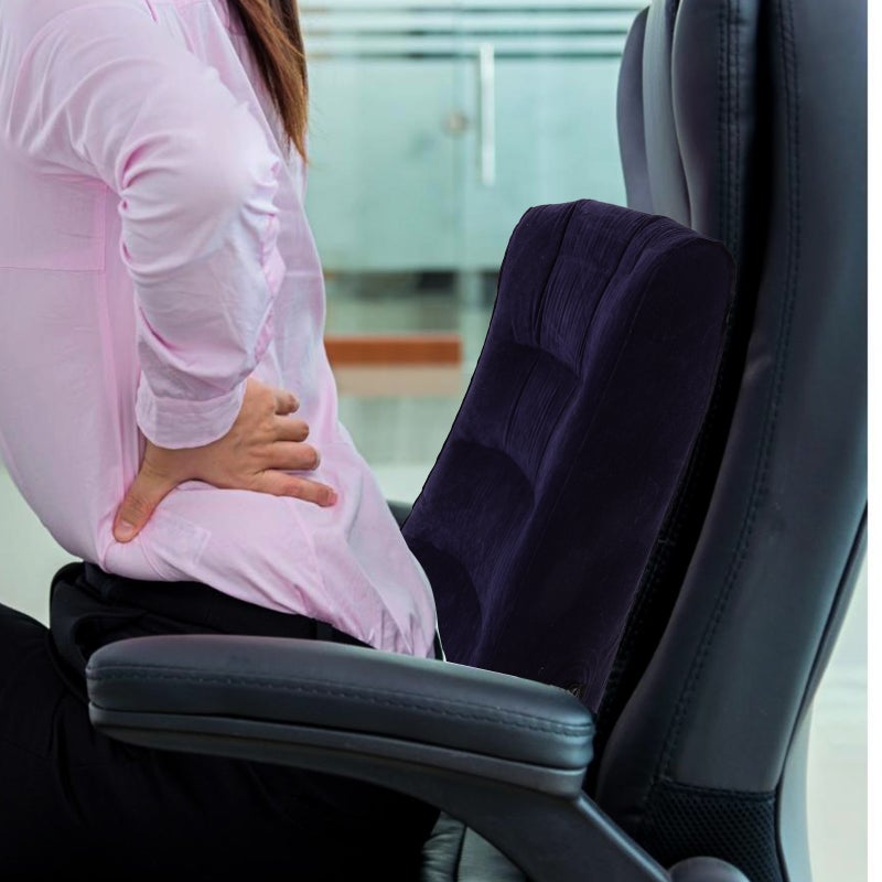 Inflatable Chair Back Support Cushion Car Back Cushion Lumbar Pillow for Office Chair - Image 4