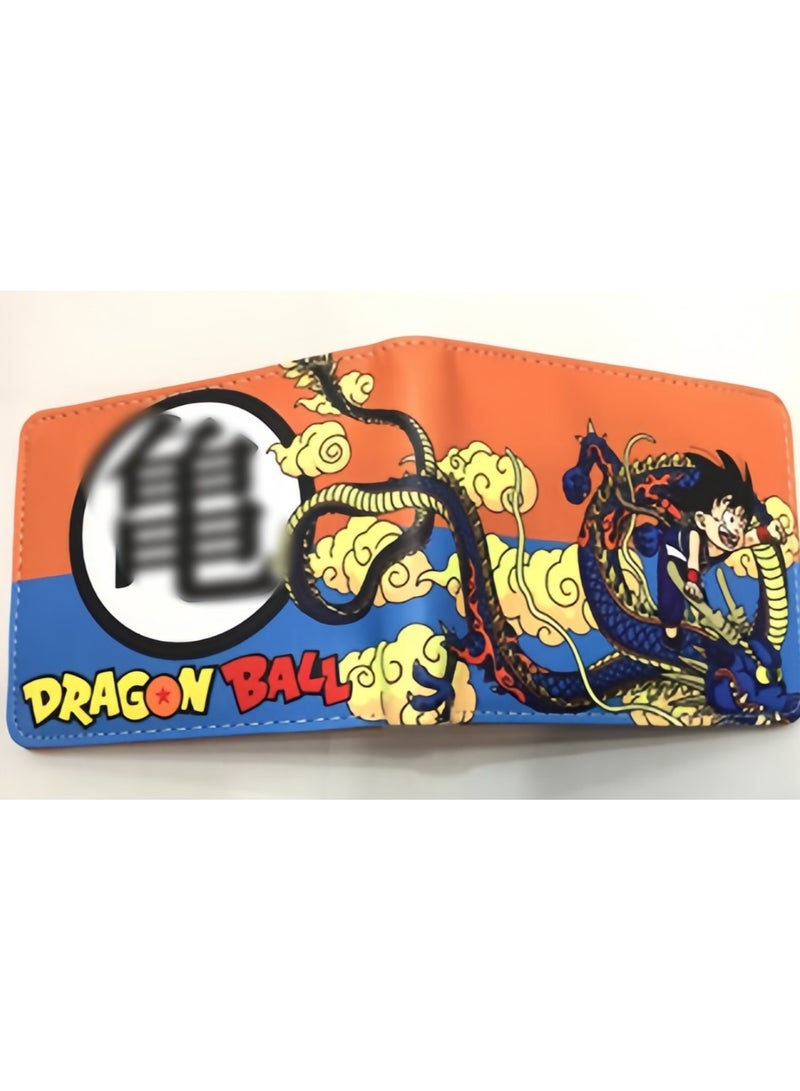 KUYING Dragon Ball PU Short Personalized Leather Wallet Card Bag 
