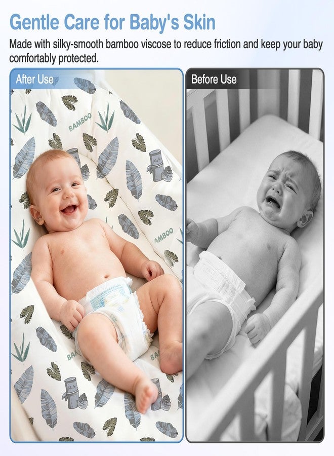 azopesy Baby Lounger Cover 2 Pack - Silky Soft Bamboo Viscose Infant Lounger Cover, Breathable & Moisture-Wicking Newborn Lounger Slipcover for Baby Boys Girls, Fits Azopesy& Most Loungers, Gray - Image 3