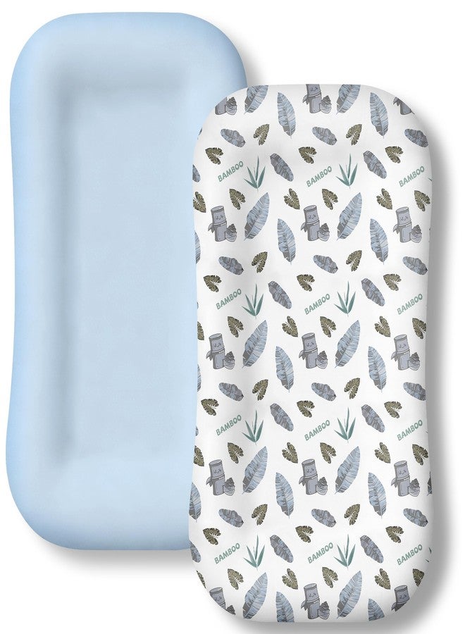 azopesy Baby Lounger Cover 2 Pack - Silky Soft Bamboo Viscose Infant Lounger Cover, Breathable & Moisture-Wicking Newborn Lounger Slipcover for Baby Boys Girls, Fits Azopesy& Most Loungers, Gray - Image 1