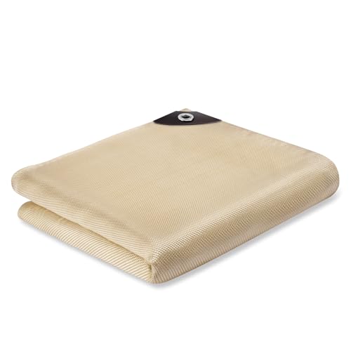 kanhiro Fiberglass Welding Blanket 6x8 ft - 1022 °F High Temp Insulation Blanket, 850 GSM Heavy Duty Fire Resistant Blankets, Heat Resistant Fabric for Industrial, Smoker, Camping, Grill - Image 1