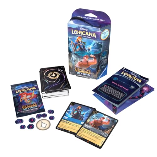 Ravensburger Disney Lorcana TCG Ursulas Return Sapphire Steel SinglePlayer Starter Deck Engaging Gameplay Over 200 Original Disney Artworks Ideal for Ages 8 - Image 1