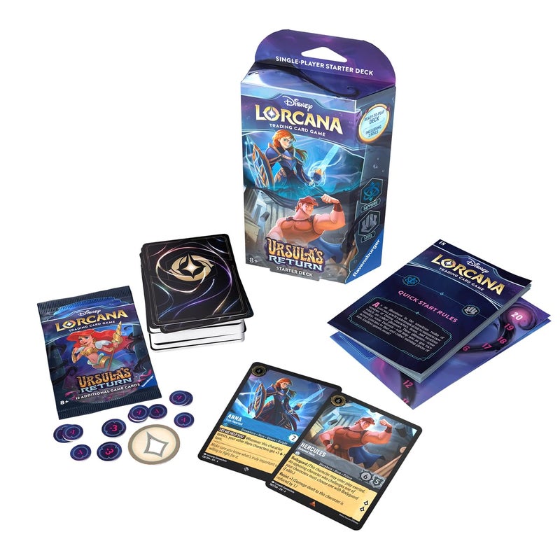 Ravensburger Disney Lorcana TCG Ursulas Return Sapphire Steel SinglePlayer Starter Deck Engaging Gameplay Over 200 Original Disney Artworks Ideal for Ages 8 - Image 3