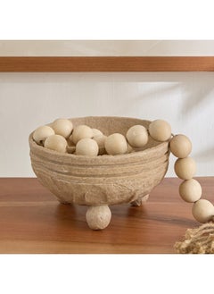 Home Box Whyton Travertine Decorative Bowl - 25x25x14 cm  - Image 1