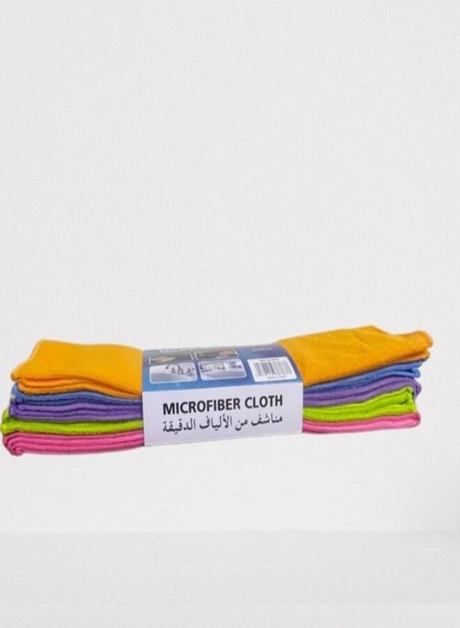 Marrkhor 10-Piece Microfiber Cleaning Cloth Set Orange/Yellow/Green