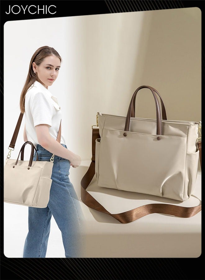 Joychic حقيبة لابتوب نسائية بسعة كبيرة مقاومة للماء حقيبة كتف محمولة للسيدات حقيبة نيلون أكسفورد مقاومة للاهتراء حقيبة داخلية للابتوب - Image 1