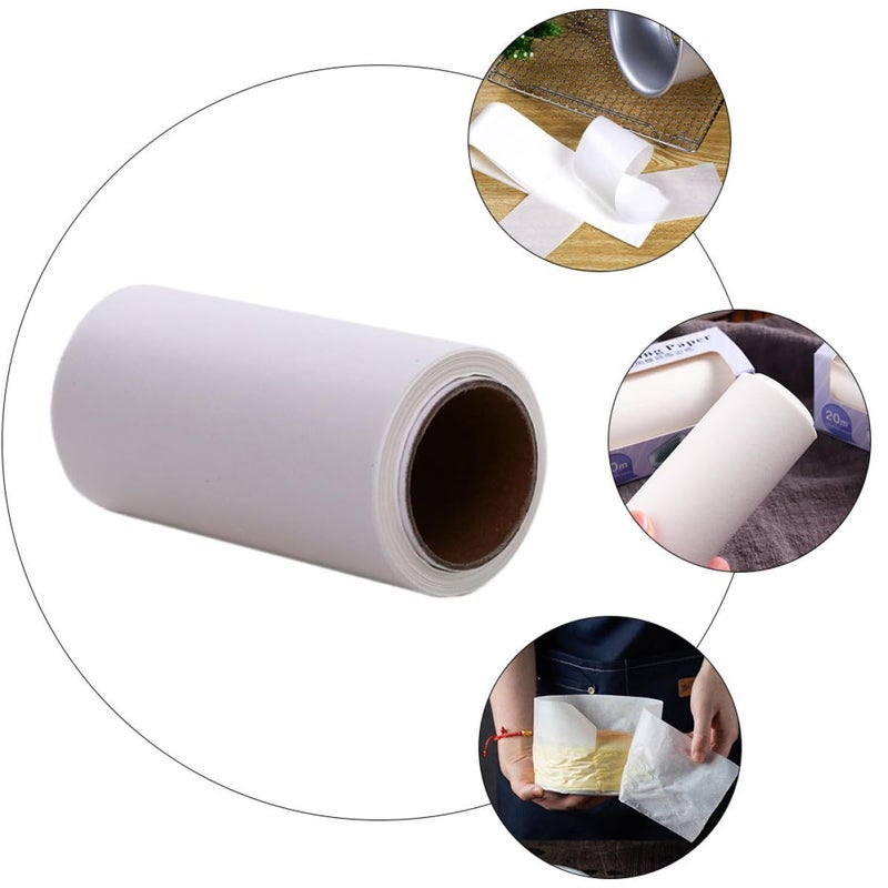 Oilproof Baking Parchment Paper 2 Rolls 20 Meters Non Stick Oven Liner - Image 4