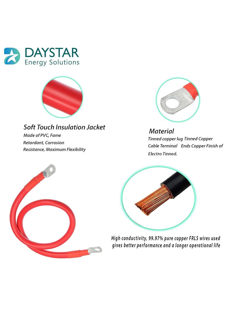 Generic Daystar 16 Sq Mm Red And Black Battery Connecting Cables 2 Feet Each  - Image 3