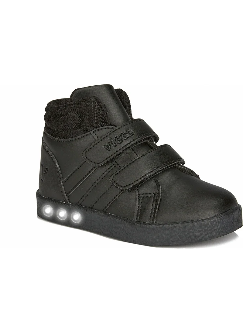 VICCO Lucky Lighted Unisex Baby Black Boots