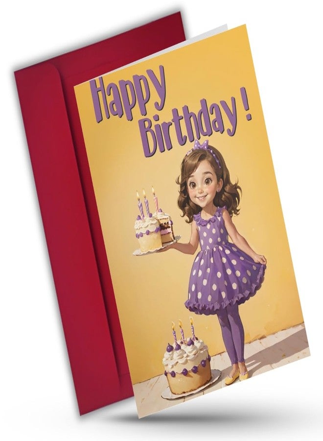 AanyaCentric Birthday Printed Greeting Card 5.8x8.3 inches with Envelope for Loved Ones Happy Birthday Card for Friend Family - Image 1