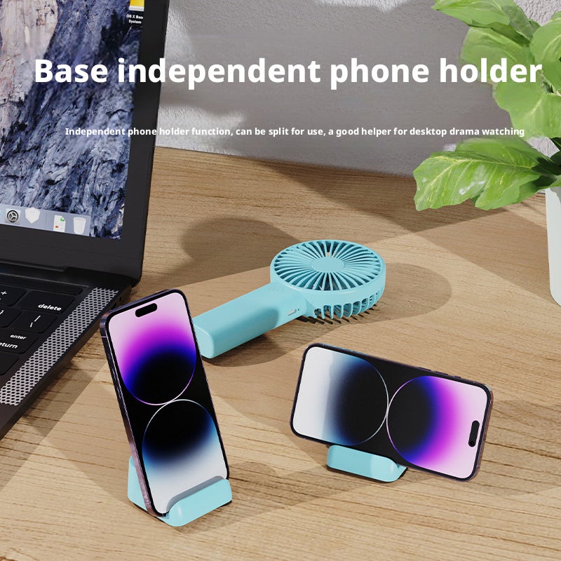2024 New USB Rechargeable Mini Handheld Fan Portable Quiet Desk Fan - Image 3