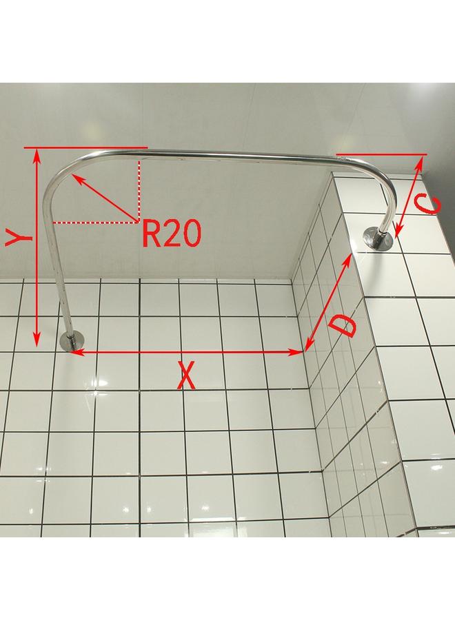 Bluejw Special-shaped U-shaped Shower Curtain Waterproof Bathroom Partition High-grade Non-perforated Bathroom Shower Curtain Rod - Image 1