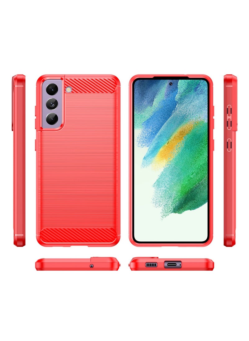 Phone Case for Samsung Galaxy S21 FE 5G Soft TPU Brushed Texture Anti-Slip