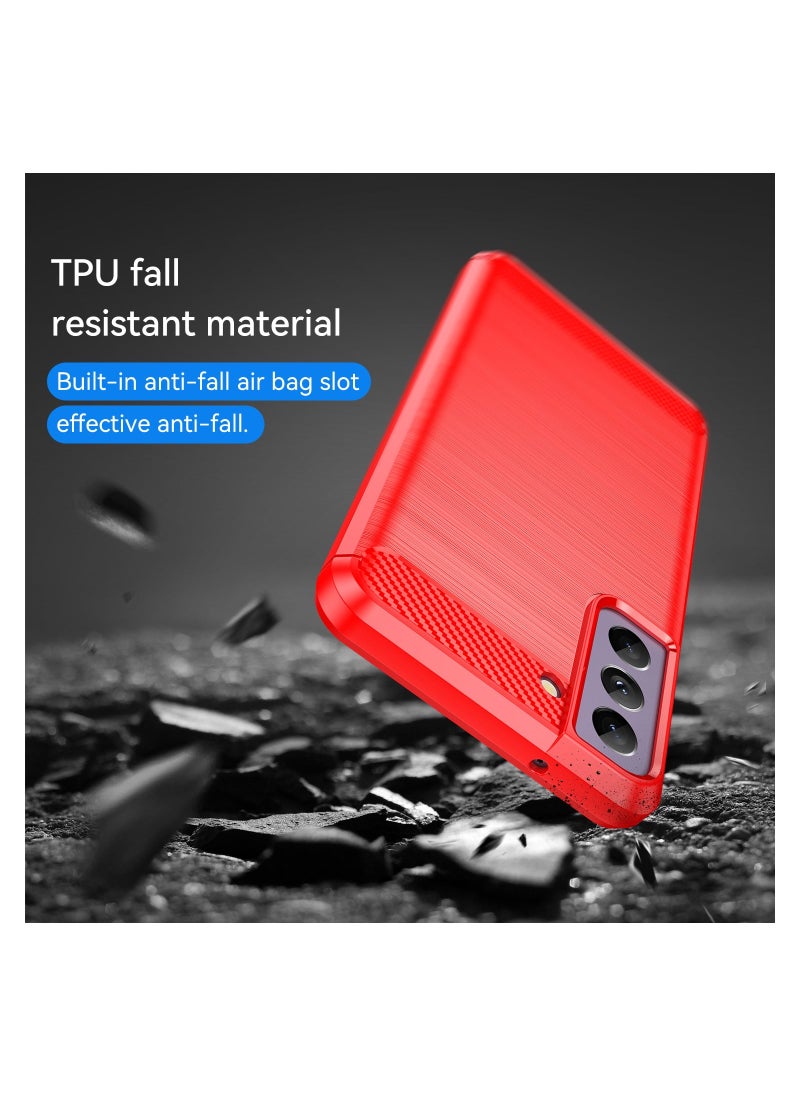 Phone Case for Samsung Galaxy S21 FE 5G Soft TPU Brushed Texture Anti-Slip