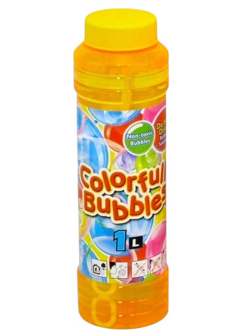 Toy Box Non toxic 1 Litre Bubbles Liquid Refill Solution Bubble Water Bottle For All Toys - Image 2