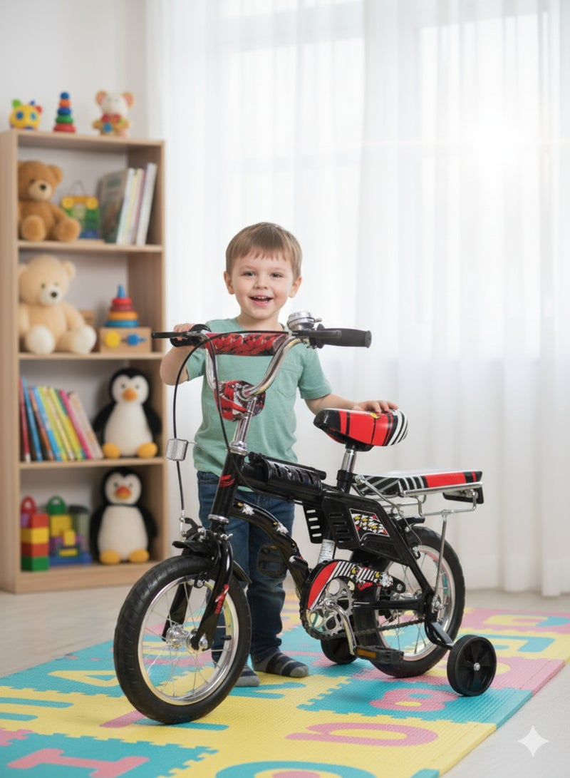 Rambo Kids Bike 12 Inch for Girls Boys Fashion Design with Balance Wheels - Image 4