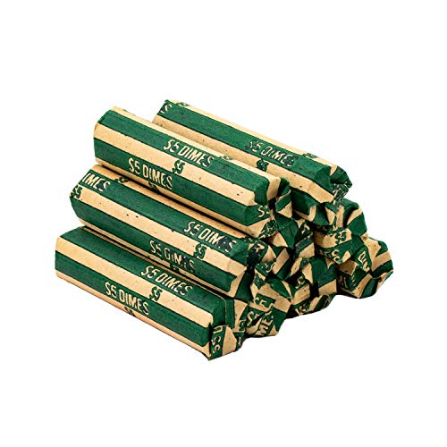 CAROUSELCHECKS Dime Coin Wrappers, 100 Flat Striped Coin Wrappers - Image 5