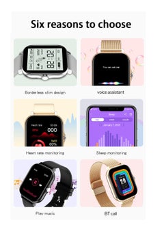 AROAQ Smart Watch, Black Waterproof Fitness Tracker Watch, Bluetooth Calls Digital Smartwatch, Large Display Wristwatch Watches For Men And Womwn  - Image 2