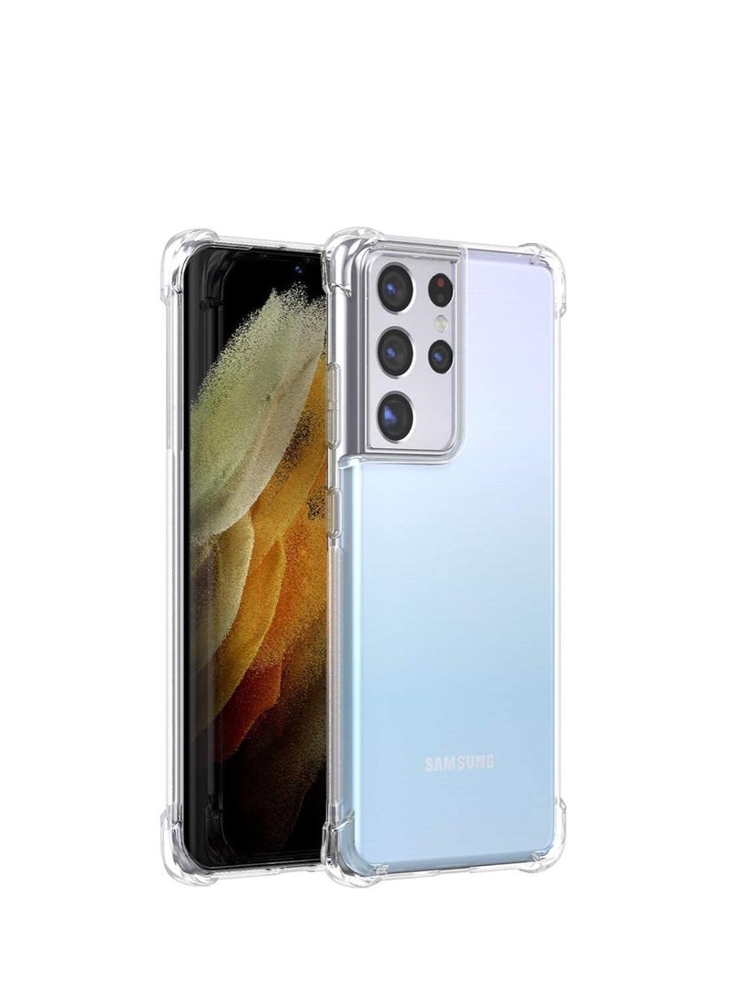 Generic Compatible with Samsung S21 Ultra Case, Crystal Clear Anti-Scratch Shock Absorption Cover Case, HD Clear TPU Precise Cutouts and Slim Fit Transparent Cover 6.8 inch (TPU)  - Image 3