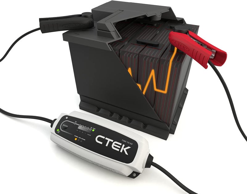 CTEK CT5 Time to Go - Fully Automatic Battery Charger with Countdown Display (Charges, Maintains and Reconditions Car and Motorcycle Batteries) 12 V, 5 Amp - Image 5