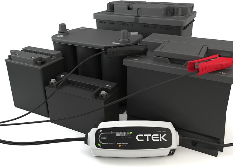 CTEK CT5 Time to Go - Fully Automatic Battery Charger with Countdown Display (Charges, Maintains and Reconditions Car and Motorcycle Batteries) 12 V, 5 Amp - Image 4