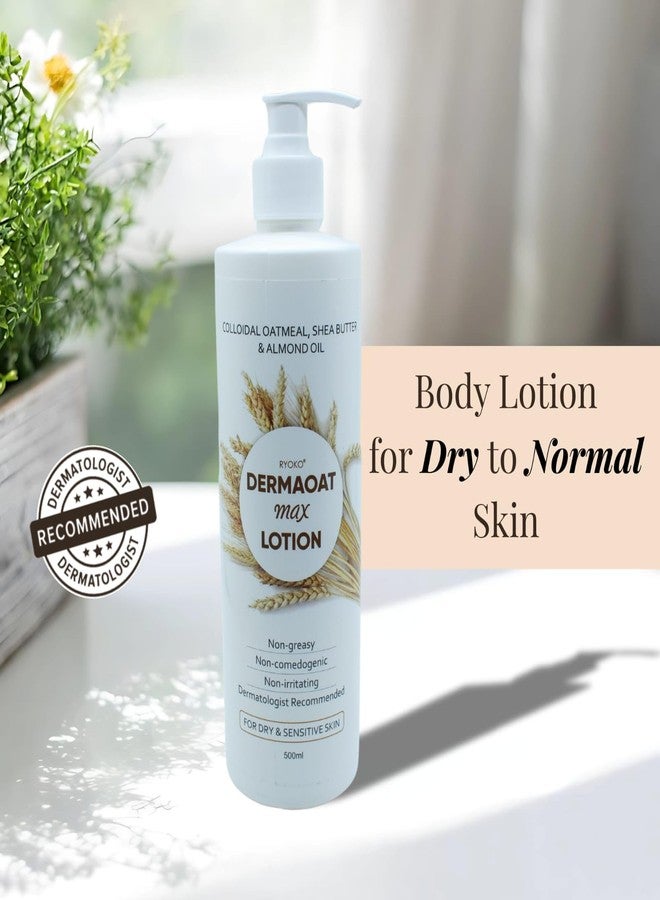 RYOKO Dermaoat Max Body Lotion Enriched with Colloidal Oatmeal, Shea Butter and Almond Oil | Non-greasy Formula for Noraml, Dry and Sensitive Skin (500ml) - Image 2