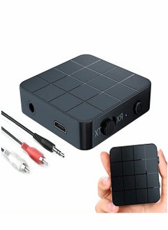 Excefore Bluetooth 5.0 Audio Transmitter Receiver Adapter, 2-in-1 Wireless 3.5mm Audio Adapter, APTX Low Latency Stereo Audio Adapter for Home Sound System TV PC Tablet Speaker Headphone, 1 Pcs  - Image 1