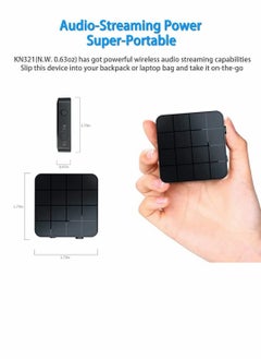 Excefore Bluetooth 5.0 Audio Transmitter Receiver Adapter, 2-in-1 Wireless 3.5mm Audio Adapter, APTX Low Latency Stereo Audio Adapter for Home Sound System TV PC Tablet Speaker Headphone, 1 Pcs  - Image 4