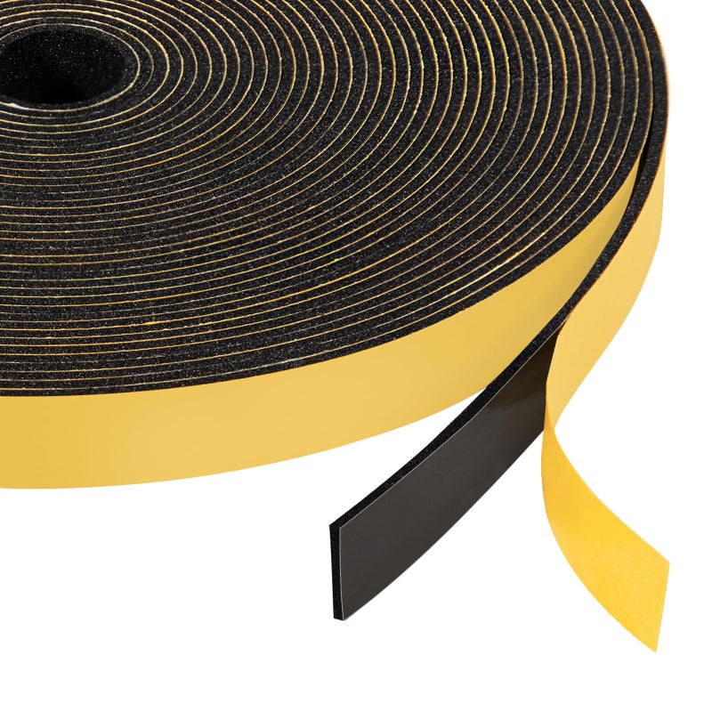 Yotache Thin Foam Tape Weather Stripping 50 12 Inch Wide x 116 Inch Thick New Adhesive Craft Seal Gasket for Speaker Door Insulation Soundproofing Rattle 33 Ft Length