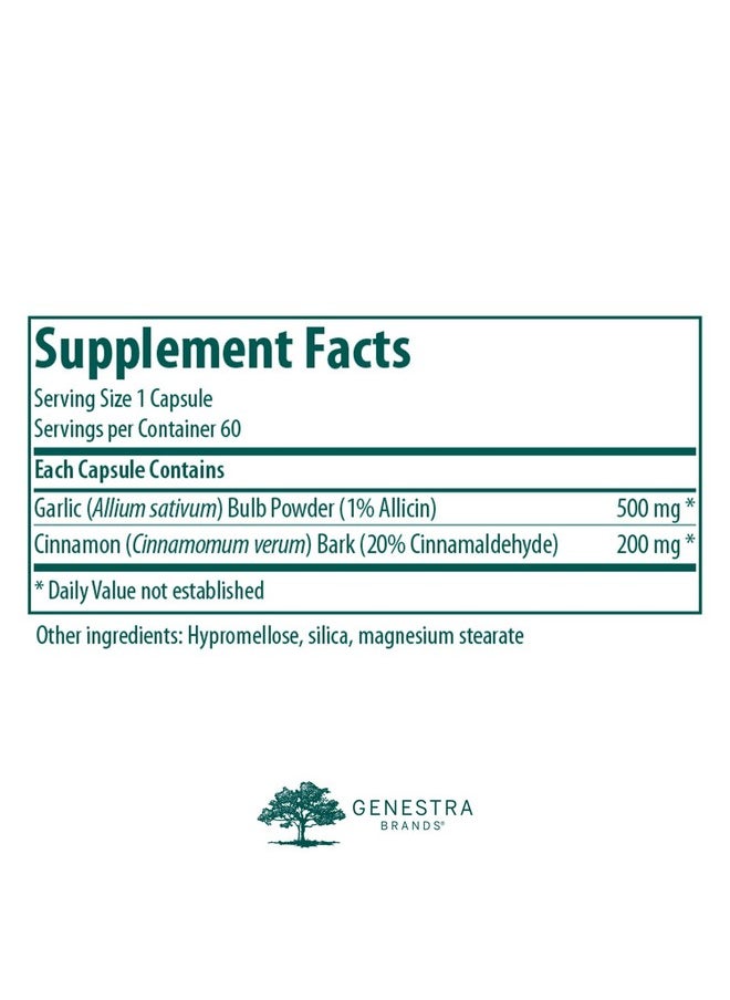 Genestra - Brands Allisyn  Garlic And Cinnamon Herbal Supplement  60 Capsules - Image 1