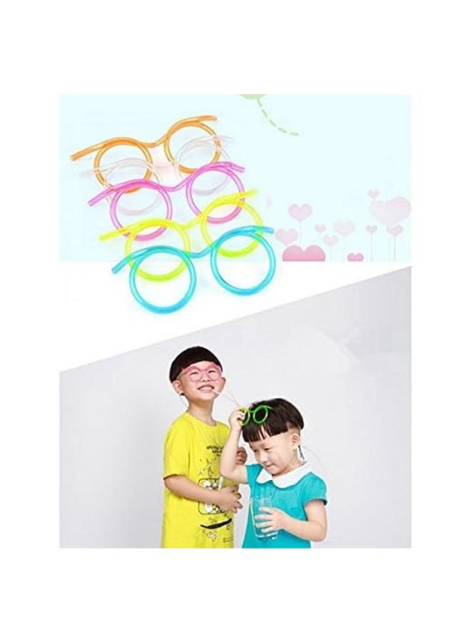 klarako Flexible Straws Bendable Straws Funny Soft Glasses Straw Unique Flexible Drinking Tube Kids Party Accessories  - Image 2